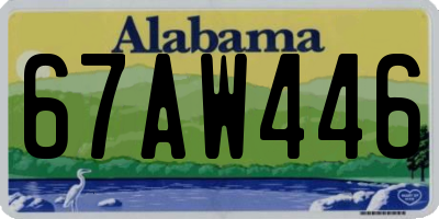 AL license plate 67AW446