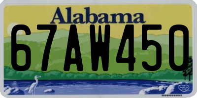 AL license plate 67AW450
