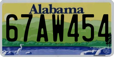AL license plate 67AW454