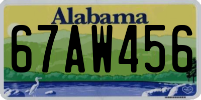AL license plate 67AW456