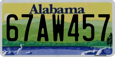 AL license plate 67AW457