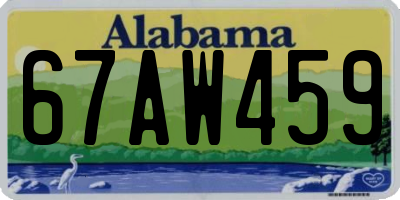 AL license plate 67AW459