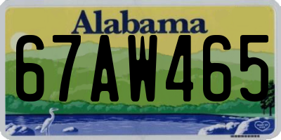 AL license plate 67AW465