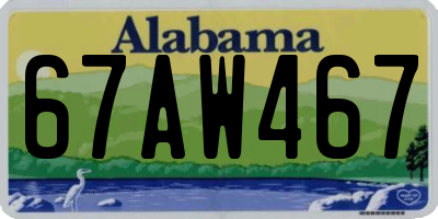 AL license plate 67AW467
