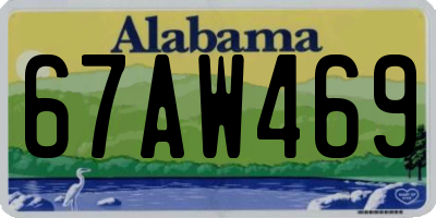 AL license plate 67AW469