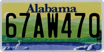 AL license plate 67AW470