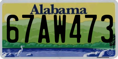 AL license plate 67AW473