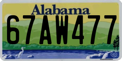 AL license plate 67AW477