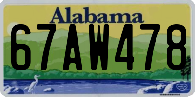 AL license plate 67AW478