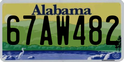 AL license plate 67AW482