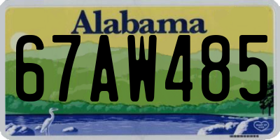 AL license plate 67AW485