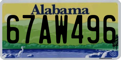AL license plate 67AW496