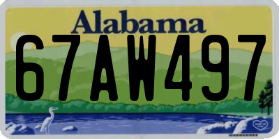 AL license plate 67AW497