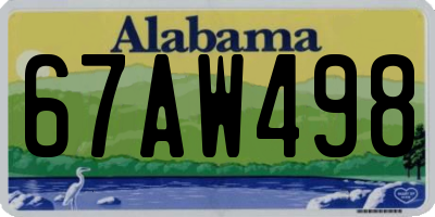 AL license plate 67AW498