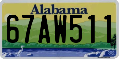 AL license plate 67AW511