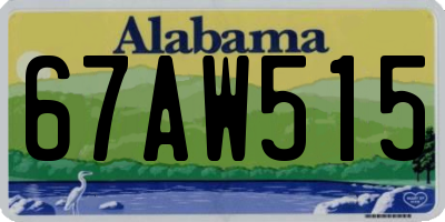 AL license plate 67AW515