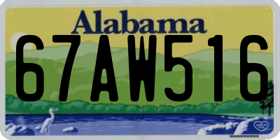 AL license plate 67AW516