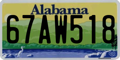 AL license plate 67AW518