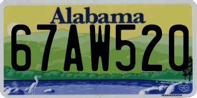 AL license plate 67AW520