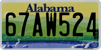 AL license plate 67AW524
