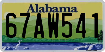 AL license plate 67AW541