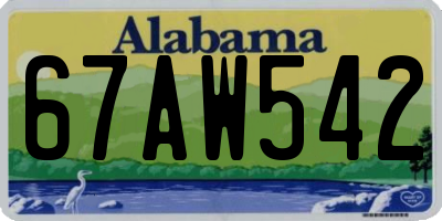 AL license plate 67AW542