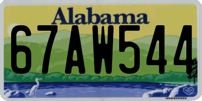 AL license plate 67AW544