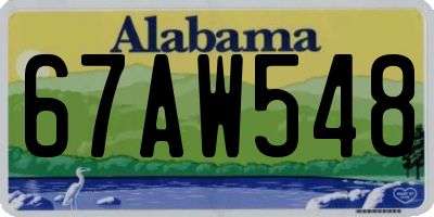 AL license plate 67AW548
