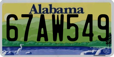 AL license plate 67AW549