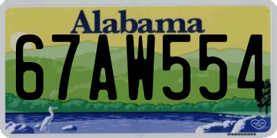 AL license plate 67AW554