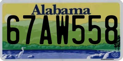 AL license plate 67AW558