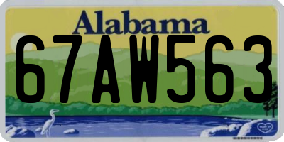 AL license plate 67AW563