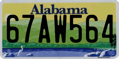 AL license plate 67AW564