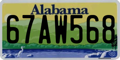 AL license plate 67AW568