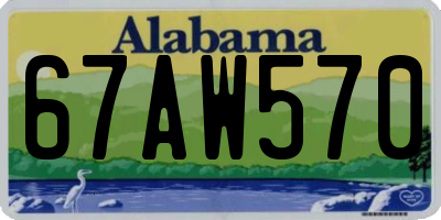 AL license plate 67AW570