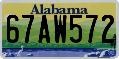 AL license plate 67AW572