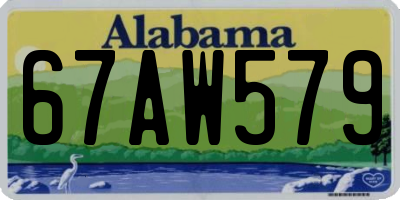 AL license plate 67AW579