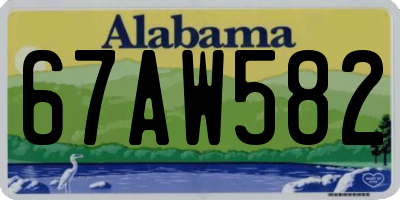 AL license plate 67AW582