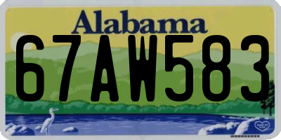 AL license plate 67AW583