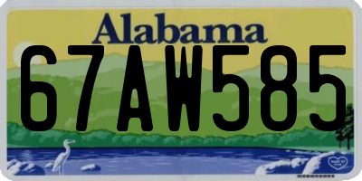 AL license plate 67AW585