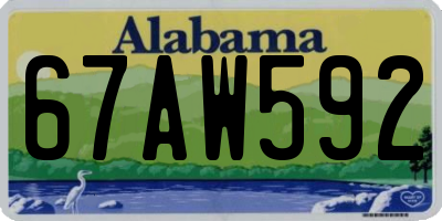AL license plate 67AW592