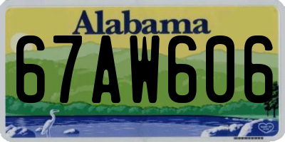 AL license plate 67AW606