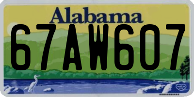 AL license plate 67AW607