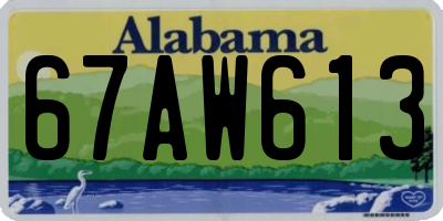 AL license plate 67AW613