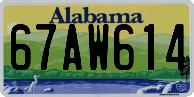 AL license plate 67AW614