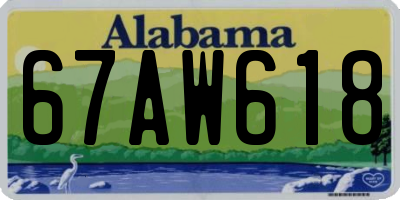 AL license plate 67AW618
