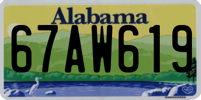 AL license plate 67AW619