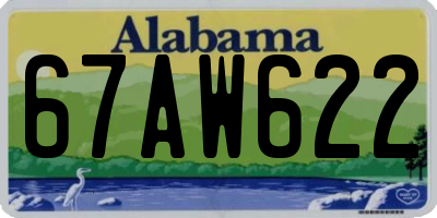 AL license plate 67AW622