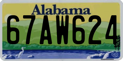 AL license plate 67AW624