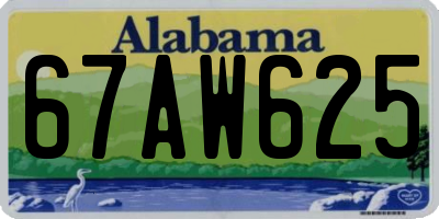 AL license plate 67AW625